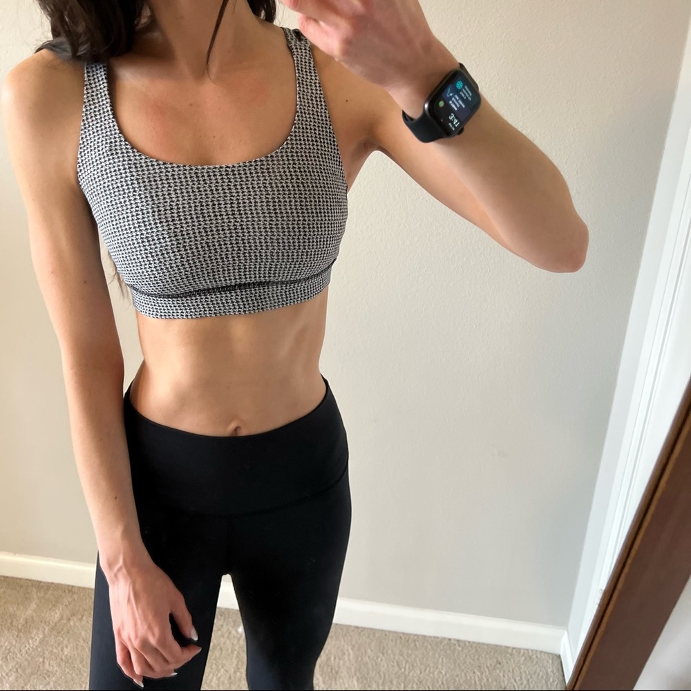 Lululemon Energy Black & White Sport Bra